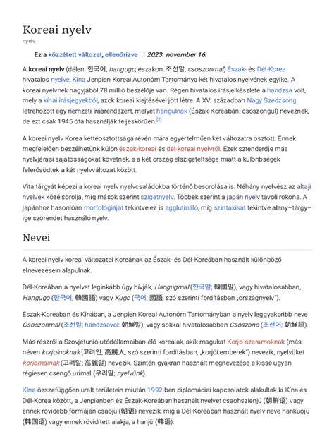 A koreai nyelv és a magyar fordítás nehézségei