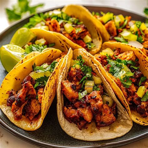 Tacos al pastor egy mexikói étteremben