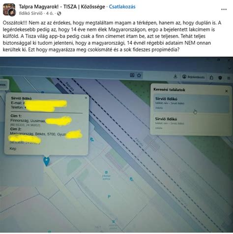 Keresőmező és találatok