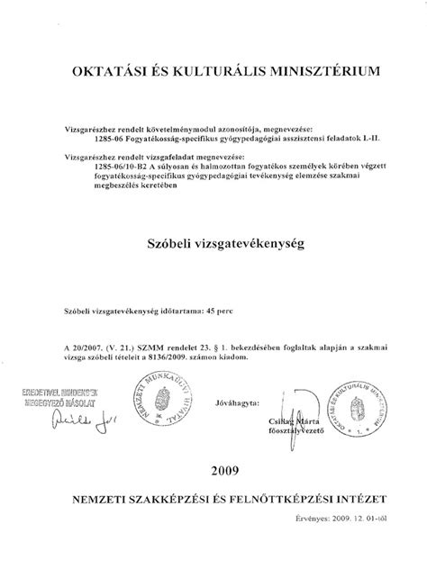 Póttétel lehetősége a szóbeli vizsgán