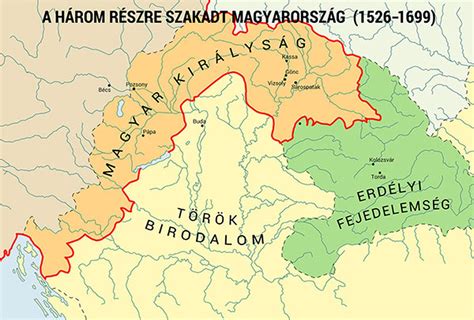 történelmi térkép a 17. századi Magyarországról