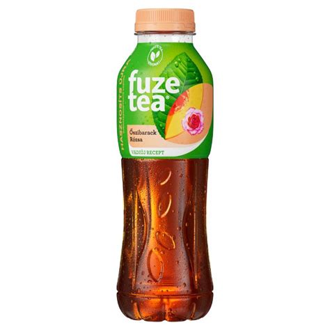 Fuze Tea fekete tea őszibarack és rózsa ízű üdítőital
