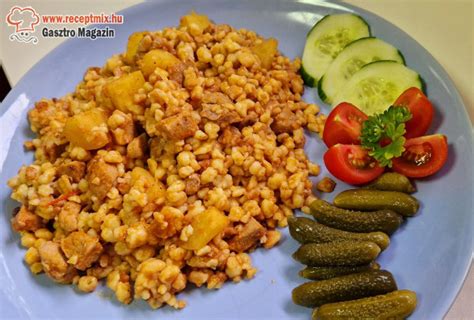 Sült tarhonya aranybarnára pirítva