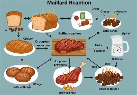 Maillard-reakció folyamatának egyszerűsített diagramja