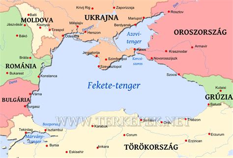 Térkép a Fekete-tenger régiójáról