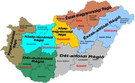 Magyarországi töltött káposzta regionális térkép