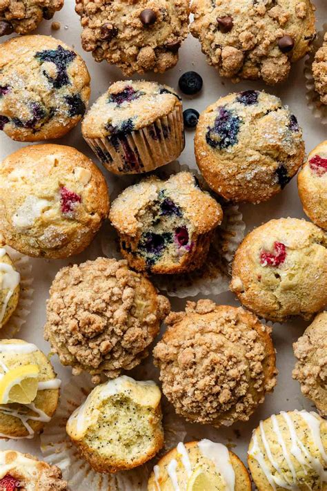 Different types of baby-friendly muffins