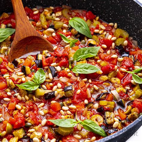 Caponata alapanyagok