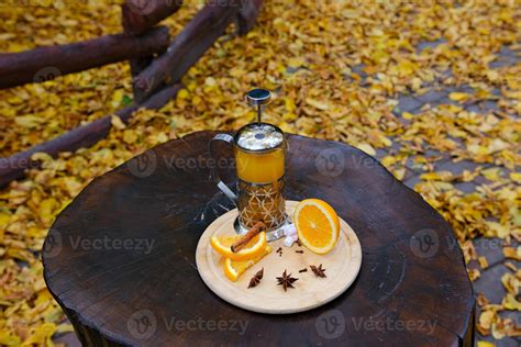 autumn coffee drink with pumpkin and spices