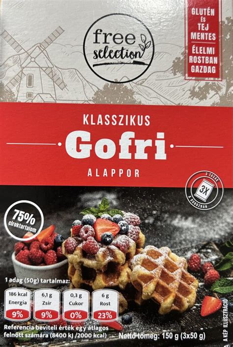 Alapanyagok gofri készítéséhez