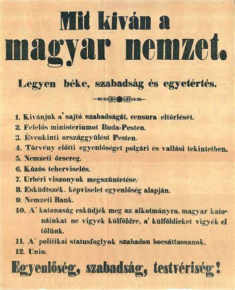 A 12 pont eredeti kiáltványa