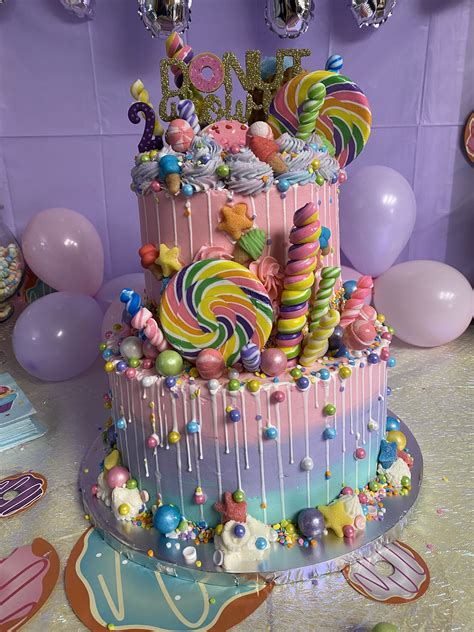 Birthday cake with popping candy