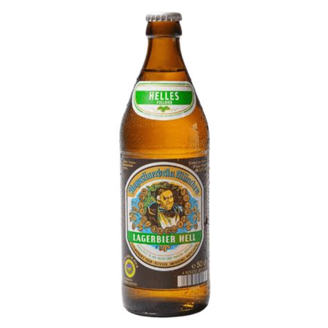 Helles lager beer in a traditional mug