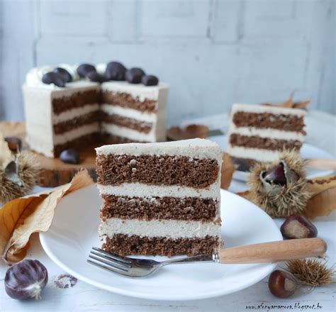 Csokis gesztenyetorta szeletek