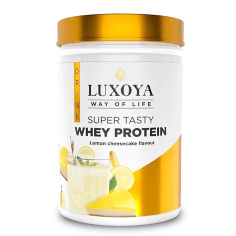 Sajttorta ízű protein por csomagolása