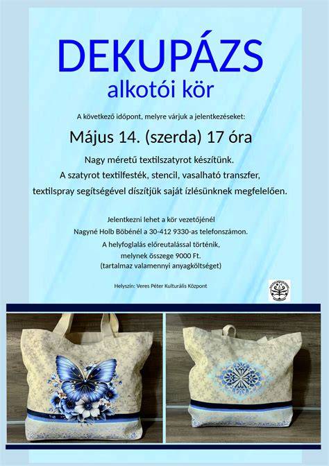 Különböző anyagokra alkalmazott dekupázs minták