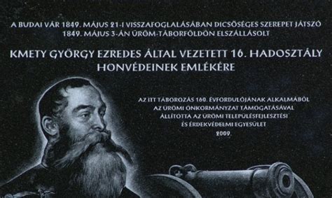 Kmety György ezredes emléktáblája