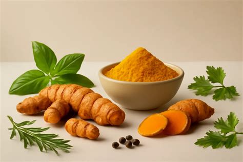 A curry fűszereinek egészségügyi előnyeit illusztráló infografika