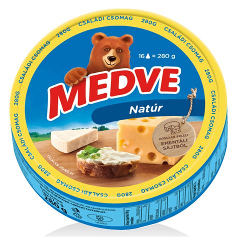 Klasszikus kerek dobozos Medve sajt elrendezésben