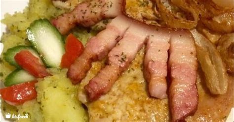Sült mustáros párizsi bunda szalonnával