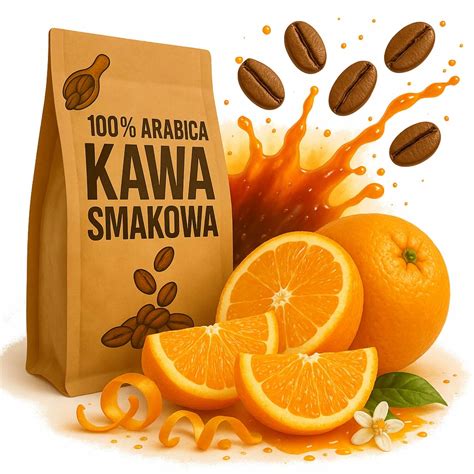 narancsos kávé illusztráció