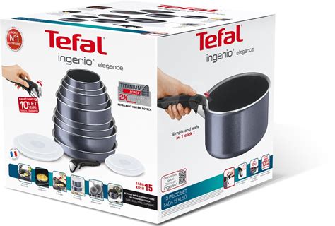 Tefal Ingenio edények egymásba rakva, levehető nyéllel