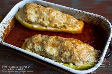 töltött tök tányéron