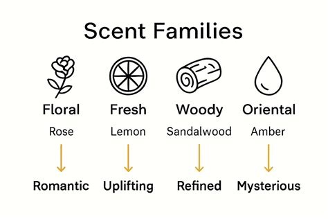 Infographic of Christmas scent families