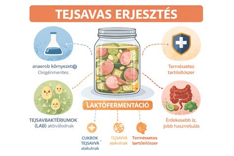 Tejsavas erjesztés folyamata