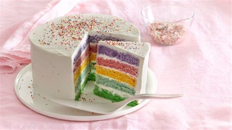 Szivárvány torta díszítése