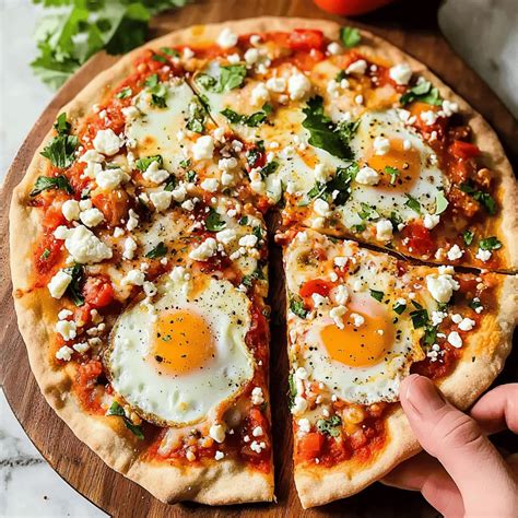 Shakshuka ihletésű tojásos pizza