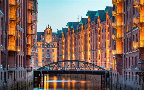 A Hamburg Speicherstadt télen