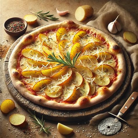 burgonyás pizza illusztráció