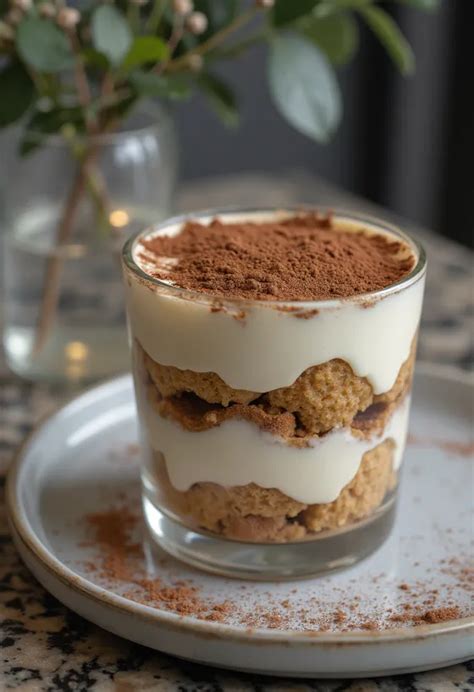 Expressz tiramisu poharakban tálalva