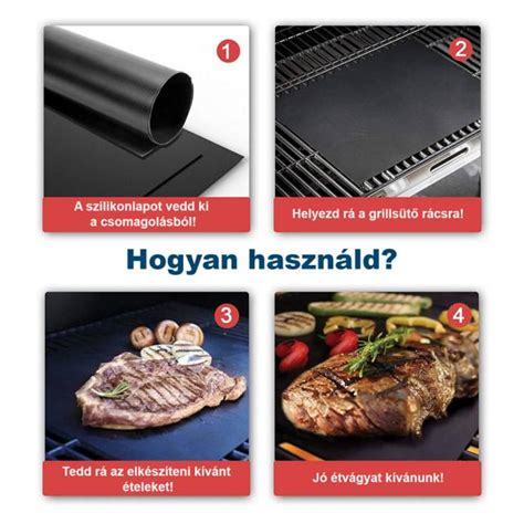 Tapadásmentes grill sütőlap használat közben
