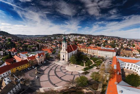 Szekszárd panorámája madártávlatból