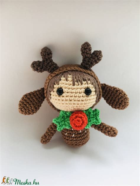 Karácsonyi amigurumi figurák: rénszarvas, hóember, angyalka