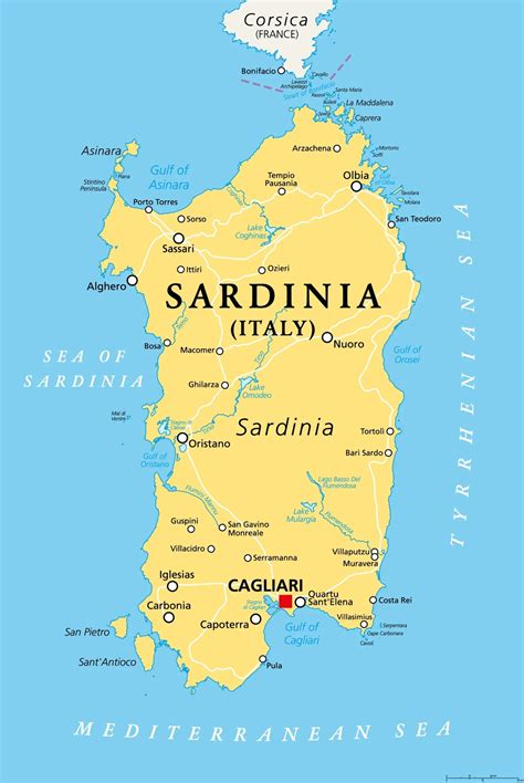 Szardínia térkép