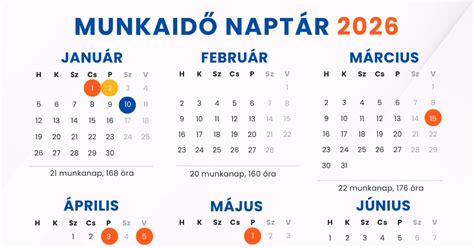 Naptár kiemelt dátumokkal