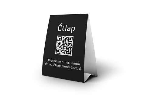 Modern QR-kód alapú étlap olvasás okostelefonon