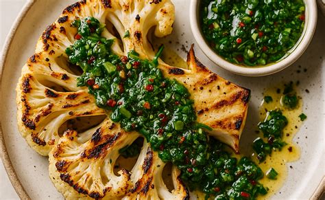 Szeletelt Angus hátszín steak karfiolpürével és zöld chimichurri szósszal
