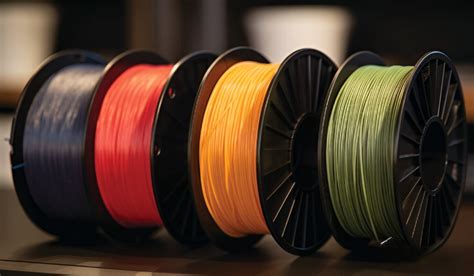 A 3D nyomtatáshoz használt PLA filament tekercsének közeli fotója