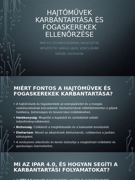 Darucsiga karbantartása és ellenőrzése