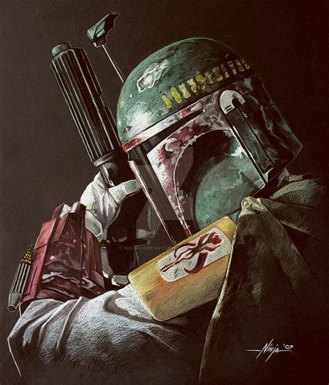 Boba Fett jellegzetes mandalori páncélja a Tatooine naplemente fényében