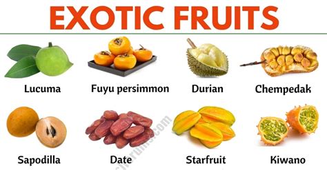 Exotic fruits and spices from around the world