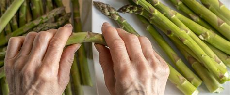 spárga pucolása és fás részek eltávolítása
