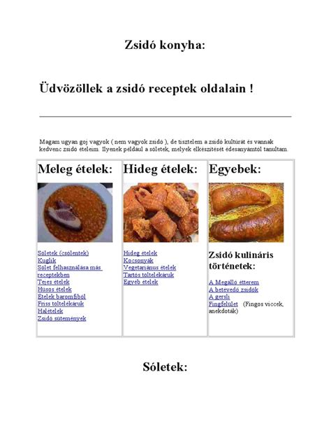 Zsidó konyha fermentált élelmiszerei