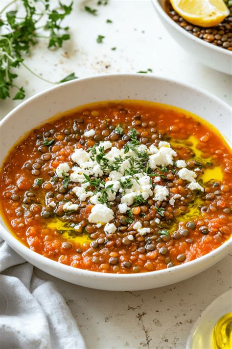 A finished lentil dish