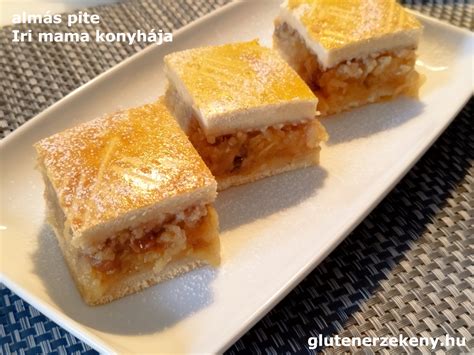 frissen sült gluténmentes almás pite