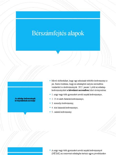 Bérszámfejtés példa